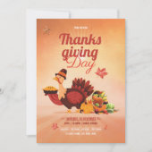 Thanksgiving Flyer-sjabloon Kaart (Voorkant)
