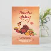 Thanksgiving Flyer-sjabloon Kaart (Staand voorkant)