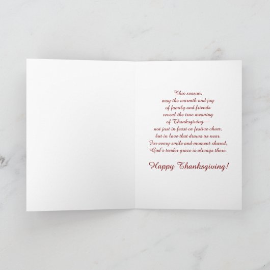 Thanksgiving Folded Greeting Card Kaart (Binnen)