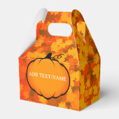 Thanksgiving Foliage Pumpkin Drawing Custom Text Bedankdoosjes (Achterkant)