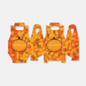 Thanksgiving Foliage Pumpkin Drawing Custom Text Bedankdoosjes (Uitgevouwen)