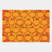Thanksgiving Foliage Pumpkin Drawing Inpakpapier Vel (Voorkant 3)