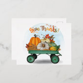 Thanksgiving Folie Feestdagen Briefkaart (Voorkant / Achterkant)