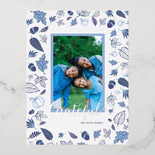 Thanksgiving Folie Feestdagen Briefkaart (Voorkant)