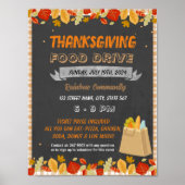 Thanksgiving Food Drive event sjabloon Poster (Voorkant)