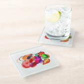 Thanksgiving food glazen onderzetter (Schuin)