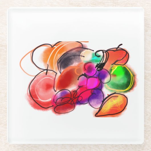 Thanksgiving food glazen onderzetter (Voorkant)