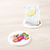 Thanksgiving food zandsteen onderzetter (Zijkant)