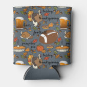 Thanksgiving, Football, bier, Turkije Design Blikjeskoeler (Voorkant)