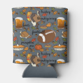 Thanksgiving, Football, bier, Turkije Design Blikjeskoeler (Achterkant)