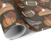 Thanksgiving Football  Cadeaupapier (Rol Hoek)