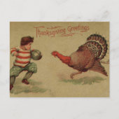 Thanksgiving Football en Turkije Feestdagenkaart (Voorkant)