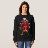 Thanksgiving Football Game Turkey Player Sporty Go Trui (Voorkant volledig)