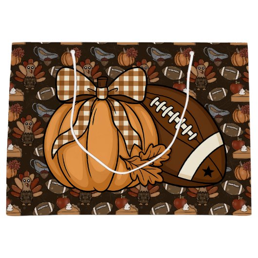 Thanksgiving Football  Groot Cadeauzakje (Voorkant)