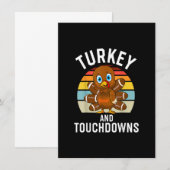 Thanksgiving Football Mannen Wo Kaart (Voorkant / Achterkant)