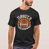 Thanksgiving Football Turkije en Toeslaglanden T-shirt (Voorkant)