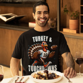Thanksgiving Football Turkije en Touchdowns Sport T-shirt