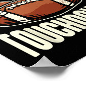 Thanksgiving Football Turkije en Touchdowns Voetba Poster (Hoek)