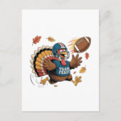 Thanksgiving Football Turkije Fantasy Football Uitnodiging Briefkaart (Voorkant)