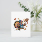 Thanksgiving Football Turkije Fantasy Football Uitnodiging Briefkaart (Staand voorkant)
