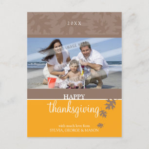 THANKSGIVING FOTO BRIEFKAART:: vallende bladeren 1 Feestdagenkaart