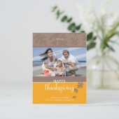THANKSGIVING FOTO BRIEFKAART:: vallende bladeren 1 Feestdagenkaart (Staand voorkant)