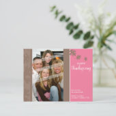 THANKSGIVING FOTO BRIEFKAART:: vallende bladeren 3 Feestdagenkaart (Staand voorkant)