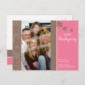 THANKSGIVING FOTO BRIEFKAART:: vallende bladeren 3 Feestdagenkaart (Voorkant / Achterkant)