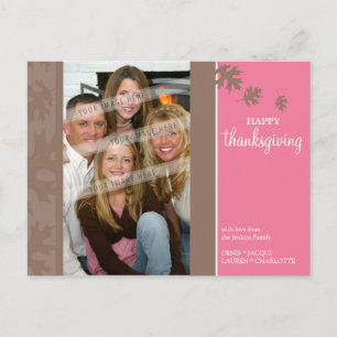 THANKSGIVING FOTO BRIEFKAART:: vallende bladeren 3 Feestdagenkaart