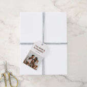 Thanksgiving Foto Eet, Drink en Wees Dankbaar Cadeaulabel (Met Touw)