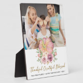 Thanksgiving foto gepersonaliseerde pompoen roze fotoplaat (Zijkant)