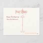 Thanksgiving Foto Groeten Briefkaart (Achterkant)