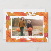 Thanksgiving Foto Kaart (Voorkant)