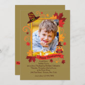 Thanksgiving Foto Lijst Uitnodiging (Voorkant / Achterkant)