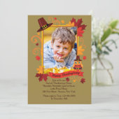 Thanksgiving Foto Lijst Uitnodiging (Staand voorkant)
