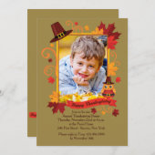 Thanksgiving Foto Lijst Uitnodiging (Voorkant / Achterkant)