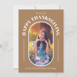Thanksgiving foto Modern Ash Feestdagenkaart