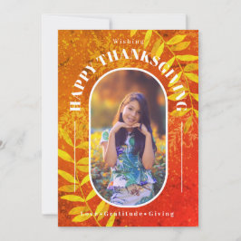 Thanksgiving foto Modern Sinaasappel Feestdagenkaart
