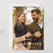 Thanksgiving Foto Plaid Feestdagenkaart (Voorkant)