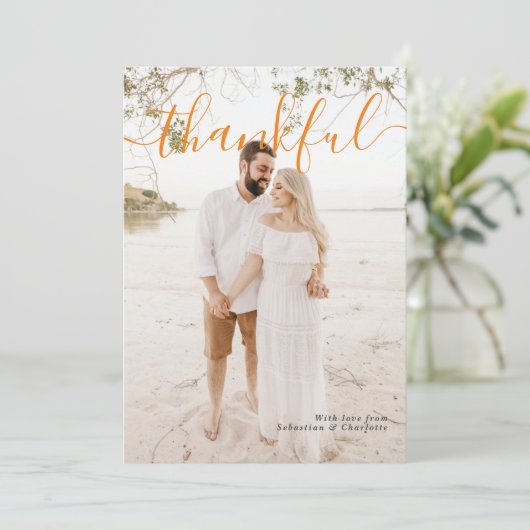 Thanksgiving Foto Typografie Sjabloon (Staand voorkant)