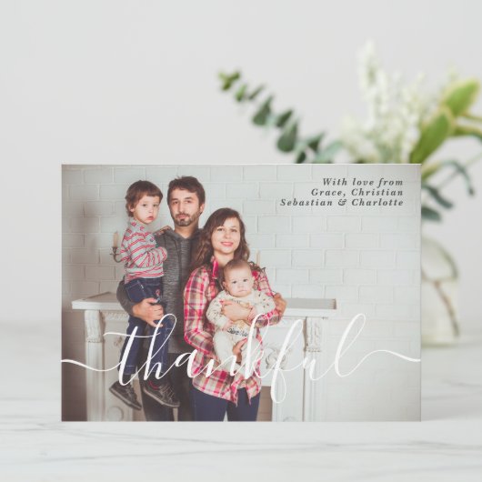 Thanksgiving Foto Typografie Sjabloon (Staand voorkant)