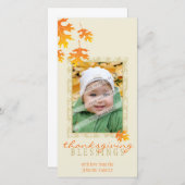 THANKSGIVING FOTOCARD :: esdoornbladeren 3 Feestdagenkaart (Voorkant / Achterkant)