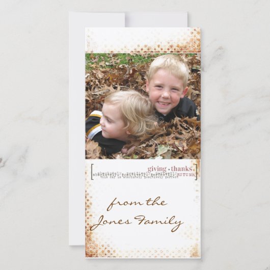 thanksgiving Fotocard Feestdagenkaart (Voorkant)
