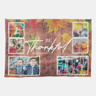 Thanksgiving fotocollage theedoek