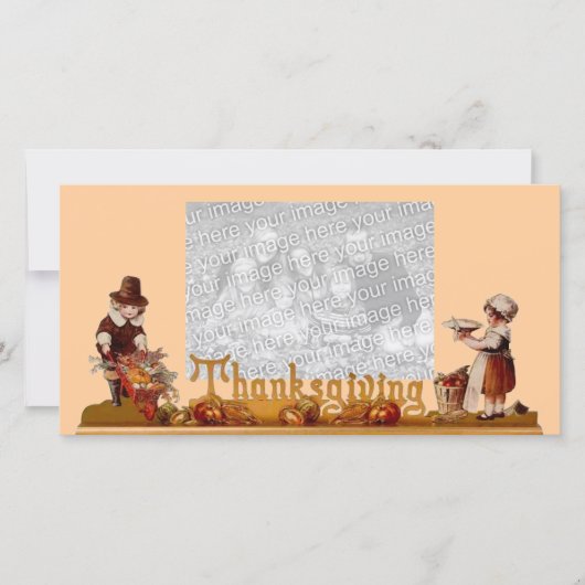 Thanksgiving-fotokaart Feestdagenkaart (Voorkant)