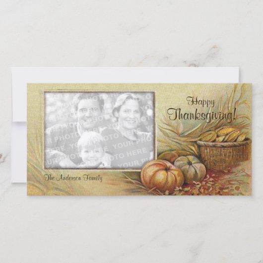  Thanksgiving fotokaart Feestdagenkaart (Voorkant)