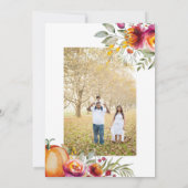 Thanksgiving fotokaart met pompoenen en bladeren kaart (Achterkant)