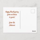 Thanksgiving Fotokaart Upload uw eigen foto Briefkaart (Achterkant)