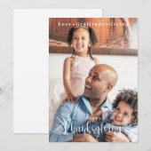 Thanksgiving fotominimalist feestdagenkaart (Voorkant / Achterkant)