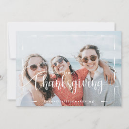 Thanksgiving fotominimalist feestdagenkaart